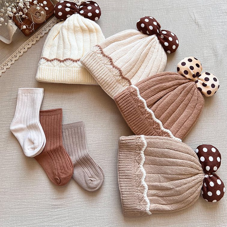 کلاه تک پاپیون خالدار بافت اعلا