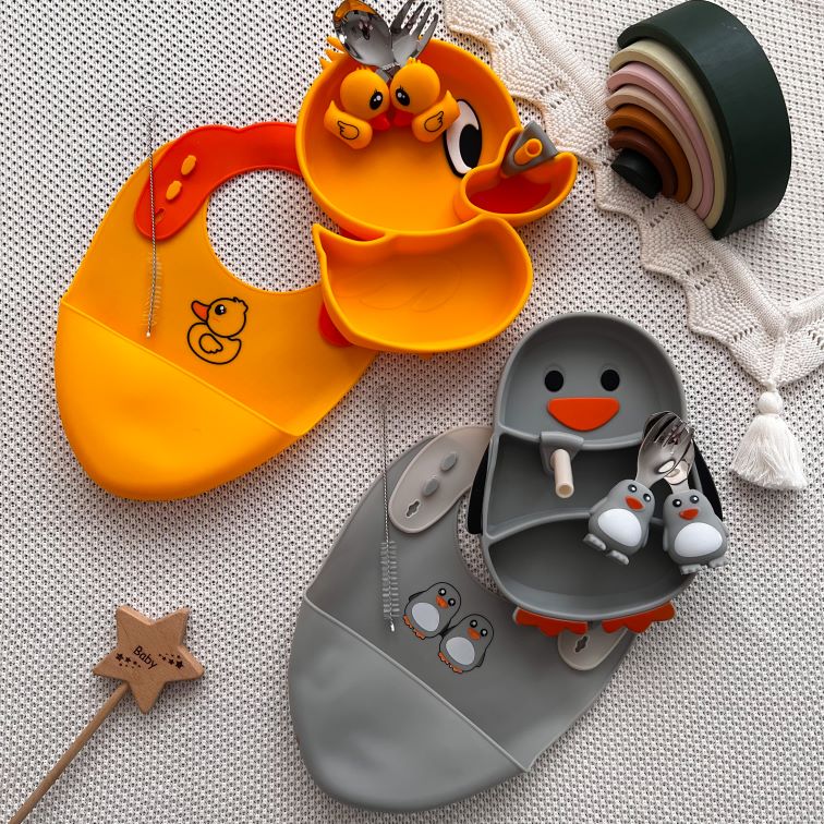 ظرف غذا چسبونکی جوجه و پنگوئن