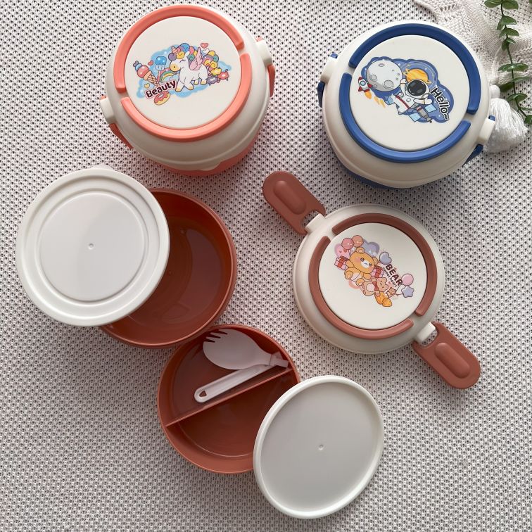 ظرف غذا دو طبقه دسته دار