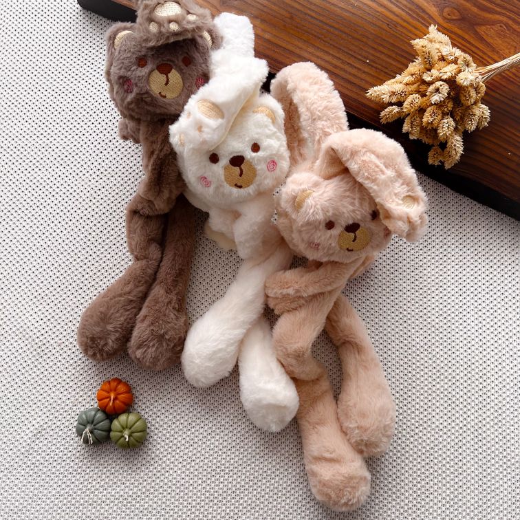 گوشگیر پمپی تدی پنجه گلدوزی