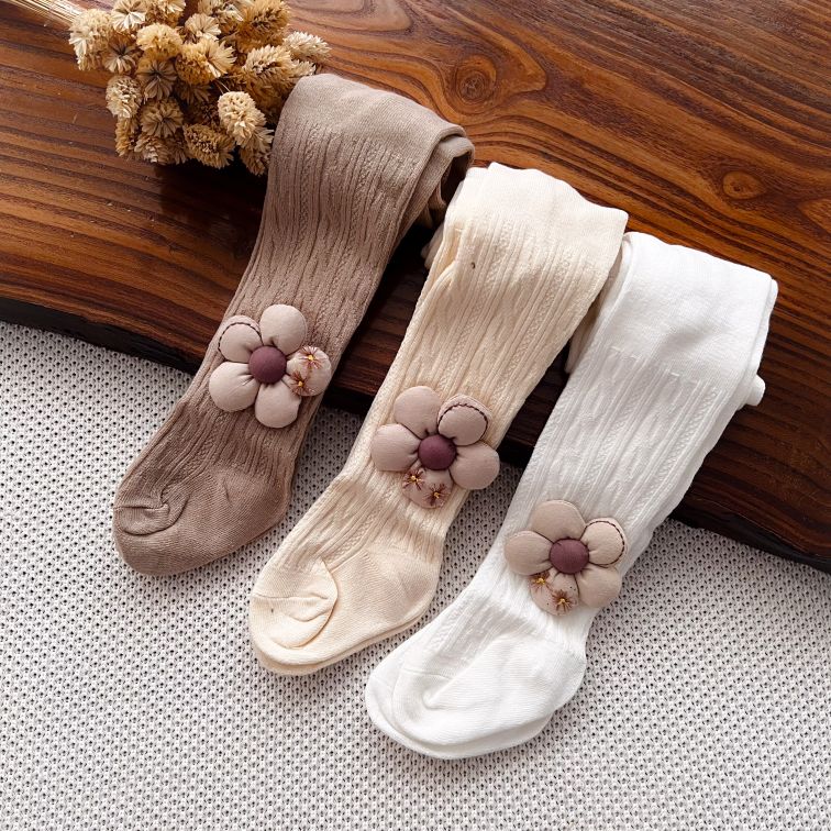 جوراب شلواری گل بزرگ