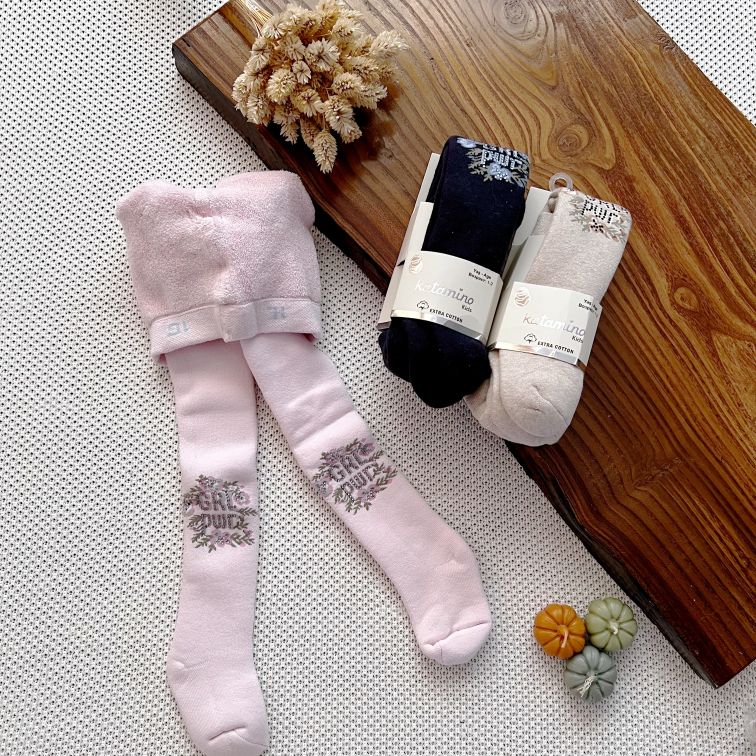 جوراب شلواری تو حوله‌ای گل Girl