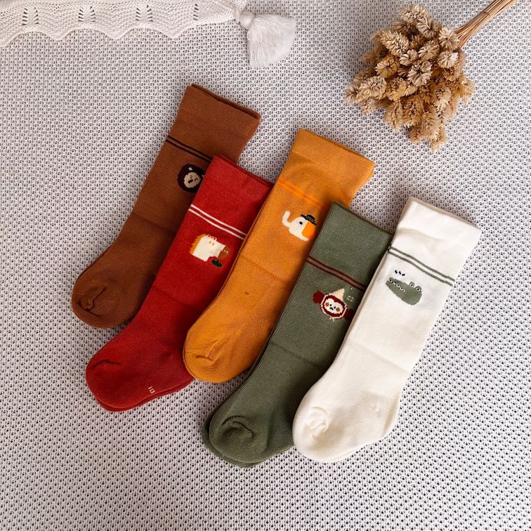 جوراب روزانو دو خط حیوانات