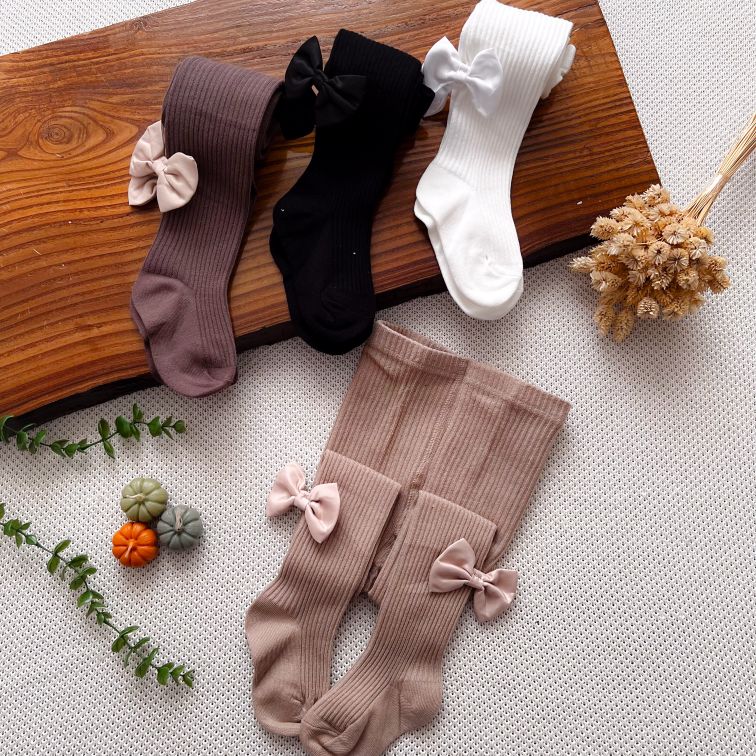 جوراب شلواری کبریتی پاپیون ساده