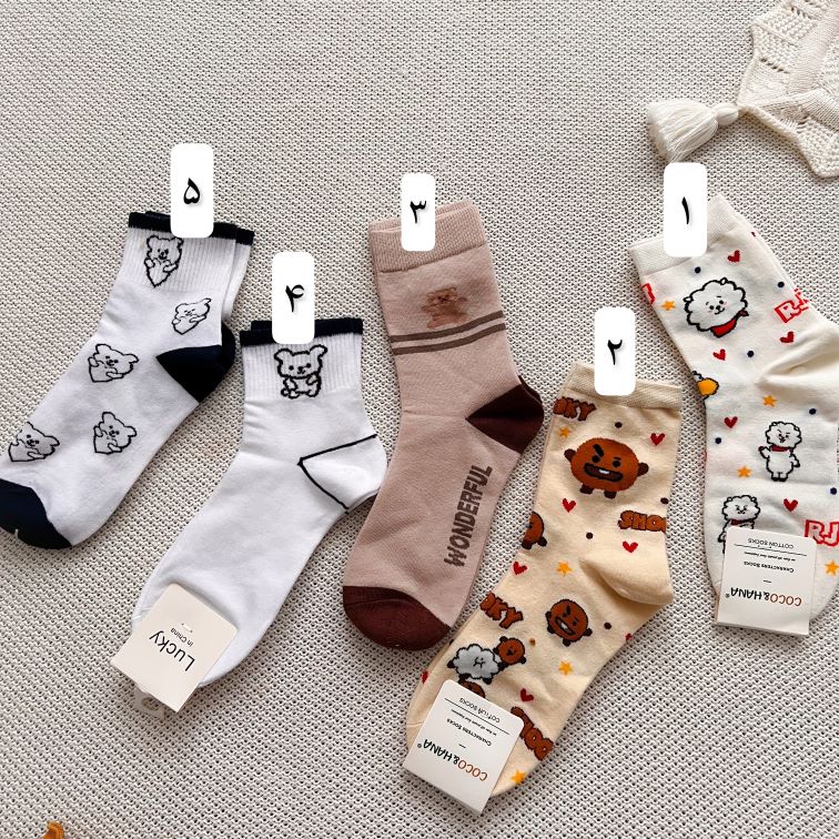 جوراب زنانه نیمساق طرحدار